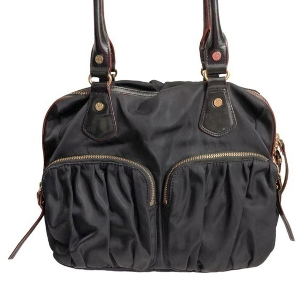 MZ Wallace black nylon and leather tote bag